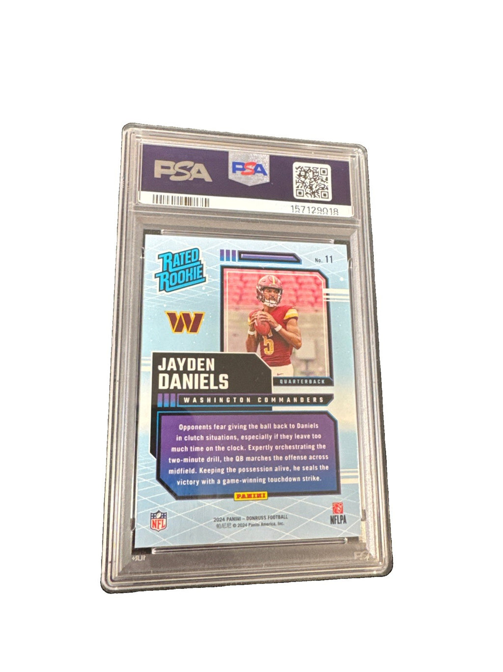 2024 Panini Donruss - Rated Rookie Retro Jayden Daniels #11 (RC) PSA 9