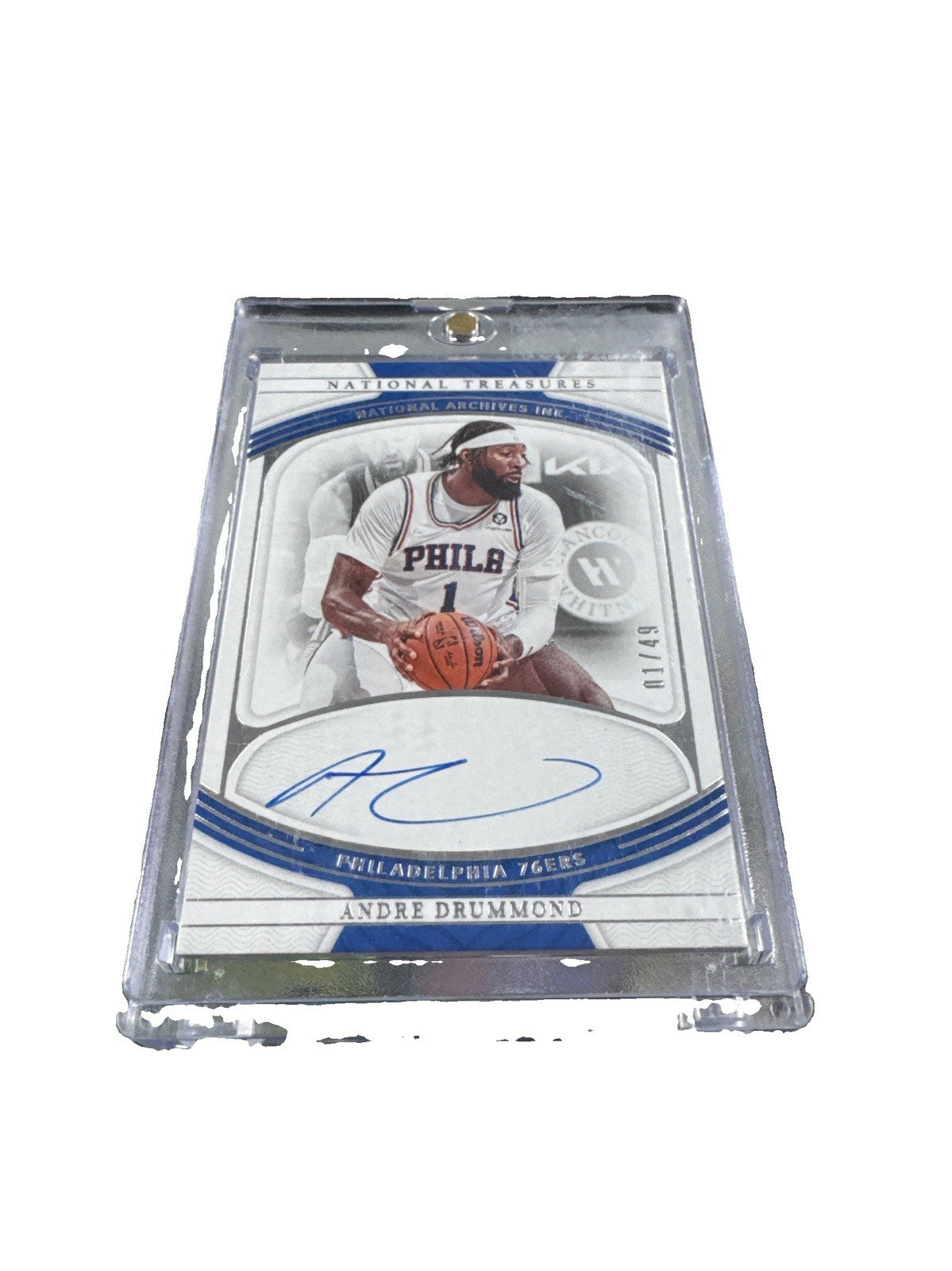 ANDRE DRUMMOND  2021-22 National Treasures ARCHIVES INK  Auto NT  /49 76ers