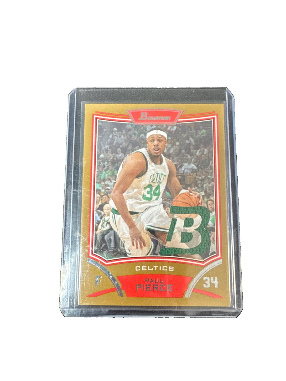2008 Bowman Topps Paul Pierce /10 Game Worn Patch