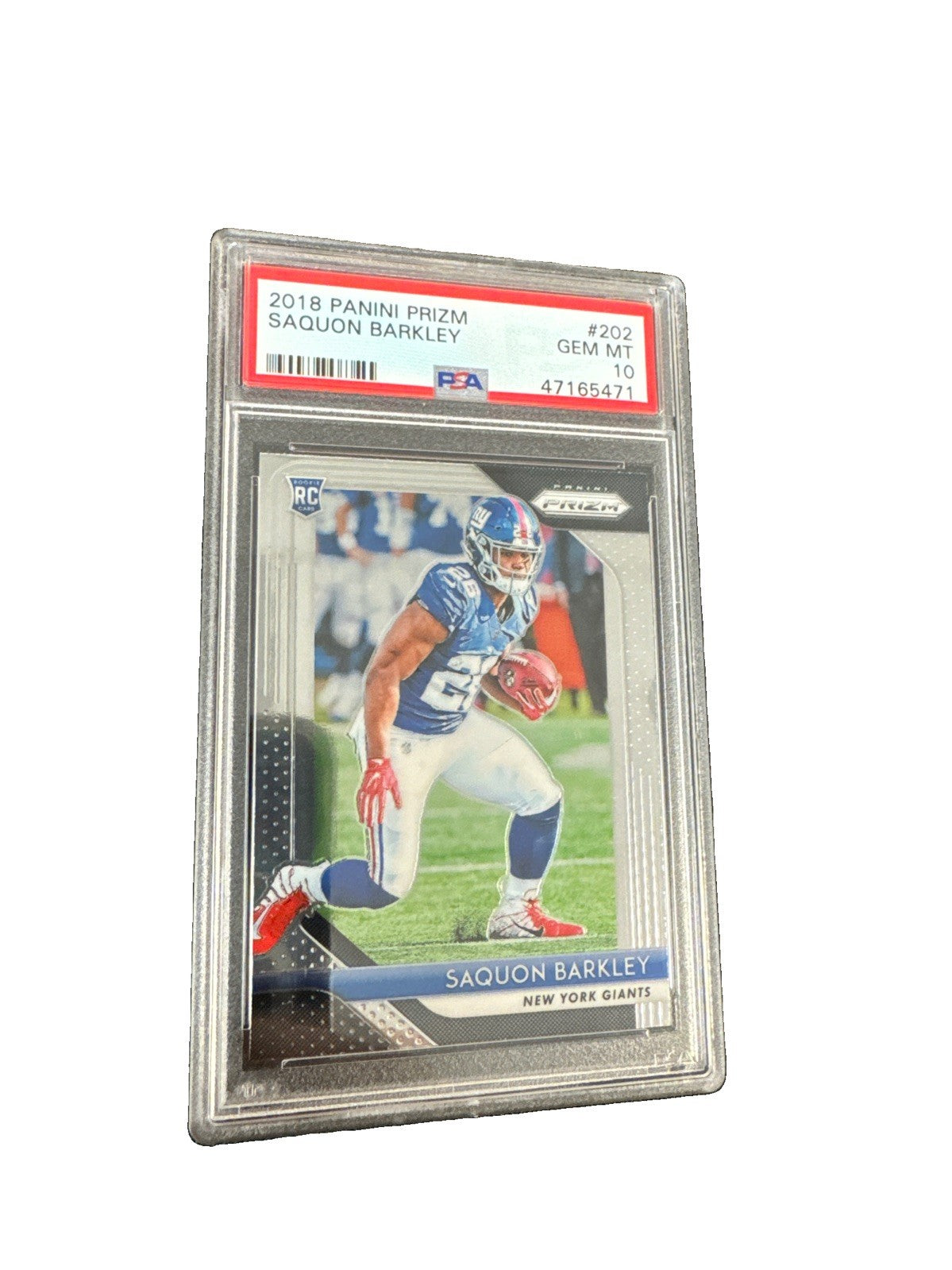 2018 Panini Prizm - Rookie Saquon Barkley #202 (RC) PSA 10