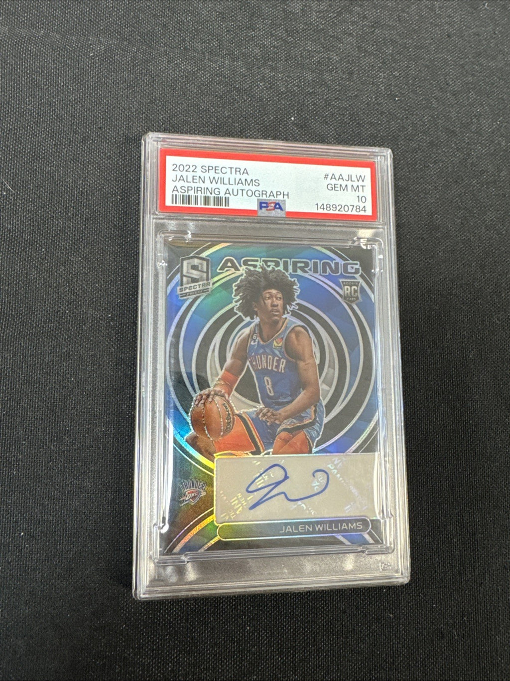 2022 Spectra Jalen Williams Aspiring Autograph /99 PSA 10