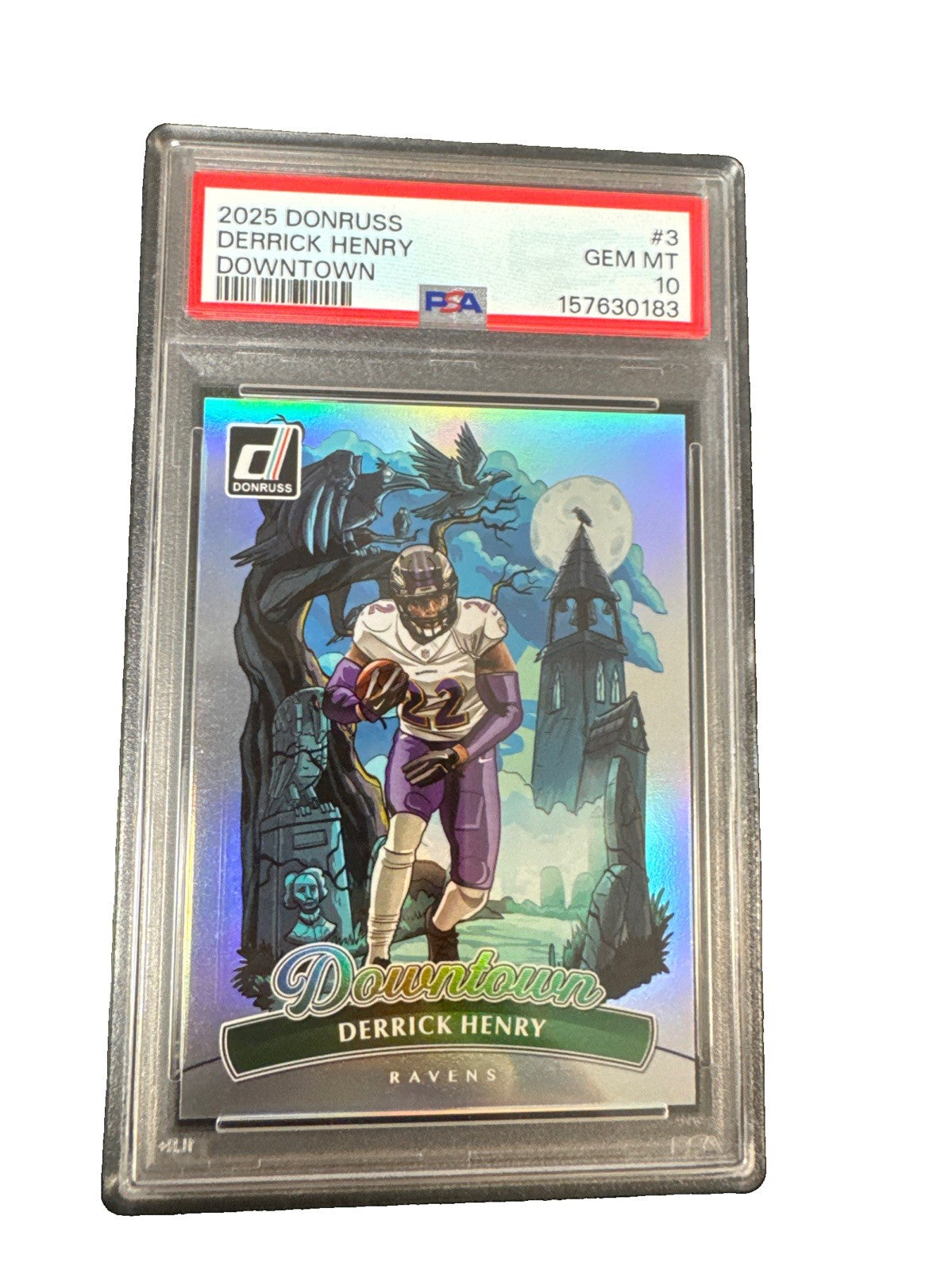 2025 Panini Donruss - Downtown! Derrick Henry #3 PSA 10