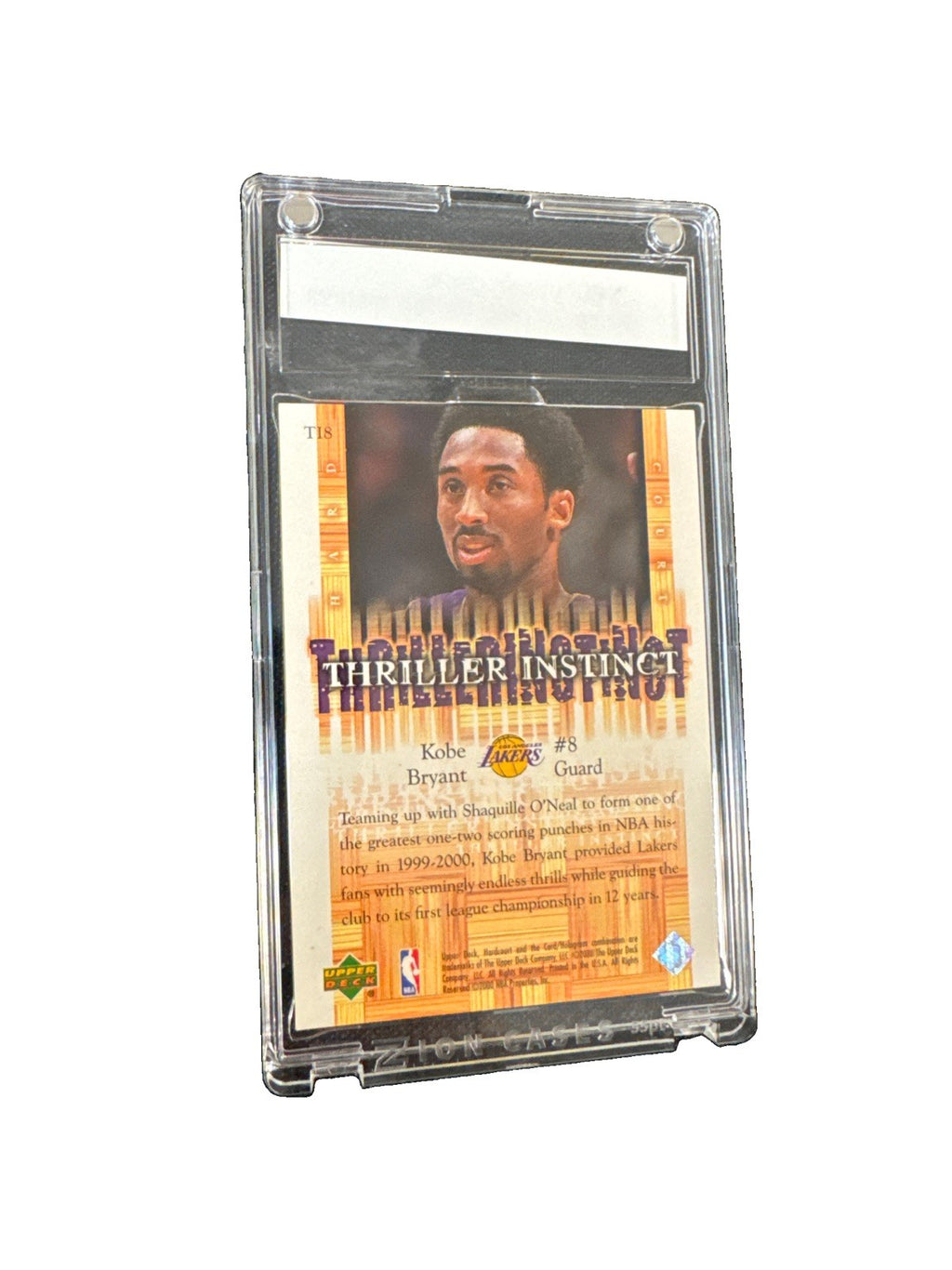 2000-01 Upper Deck Hardcourt - Thriller Instinct Kobe Bryant #TI8