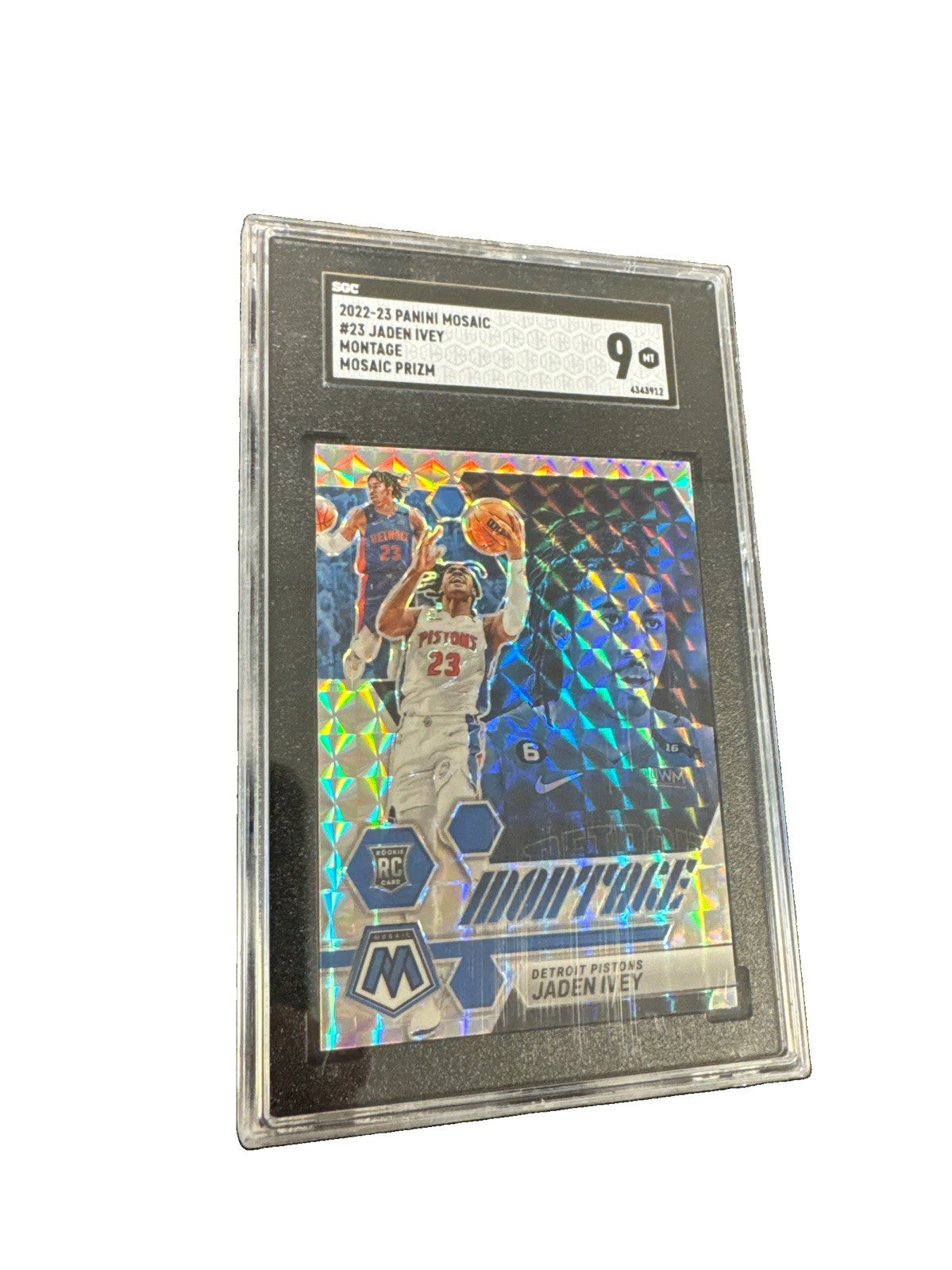 2022-23 Panini Mosaic - Montage Jaden Ivey #23 Mosaic Prizm (RC) SGC 9