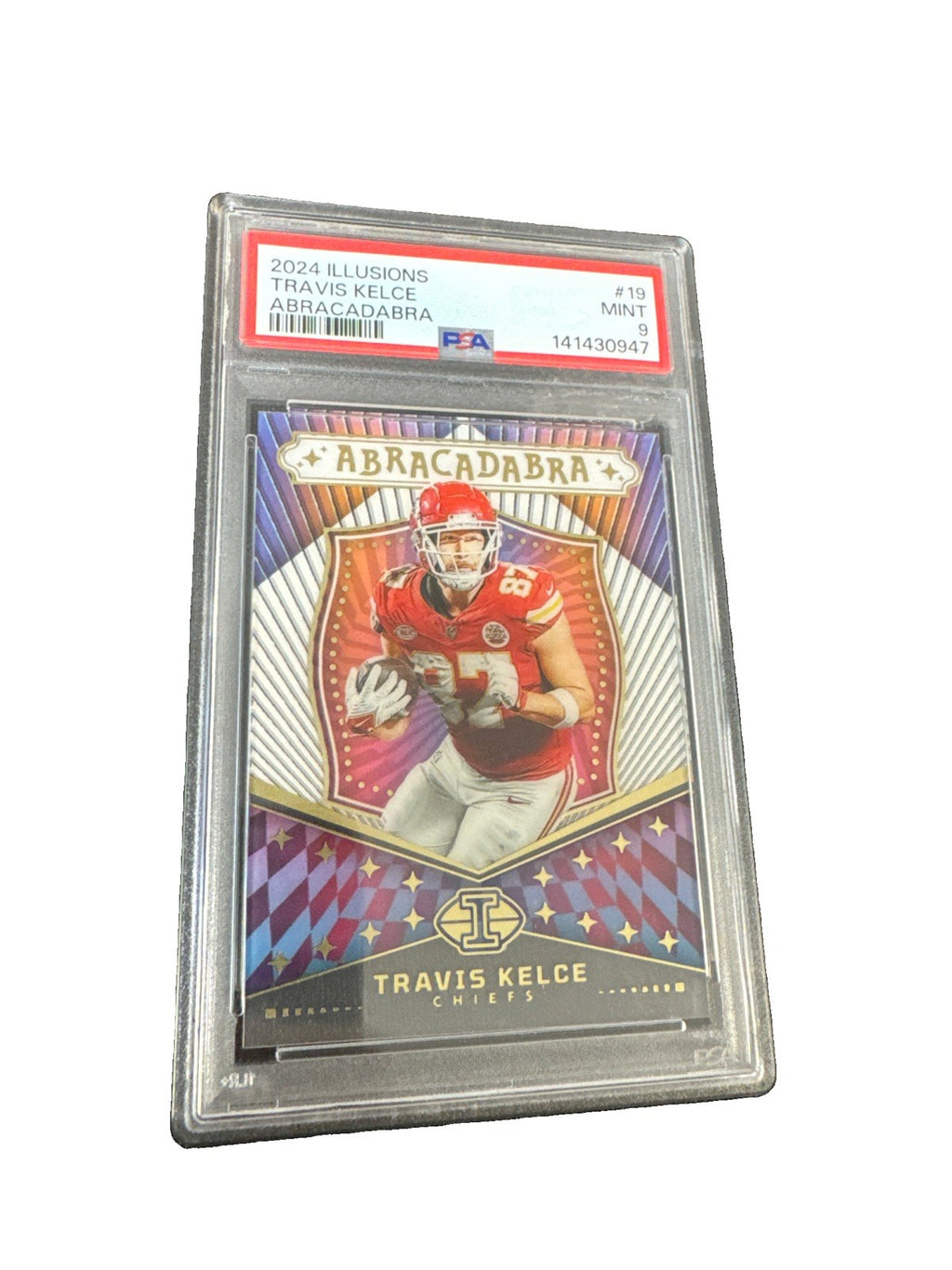 2024 Panini Illusions - Abracadabra Travis Kelce #19 PSA 9