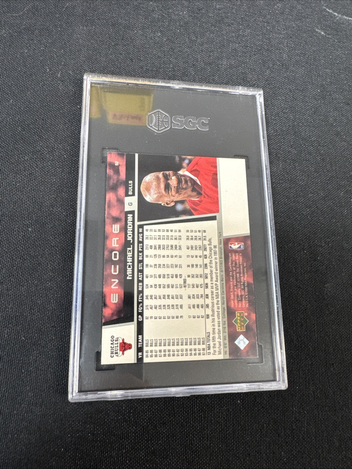 1998-99 Upper Deck Encore - Michael Jordan #92 SGC 6