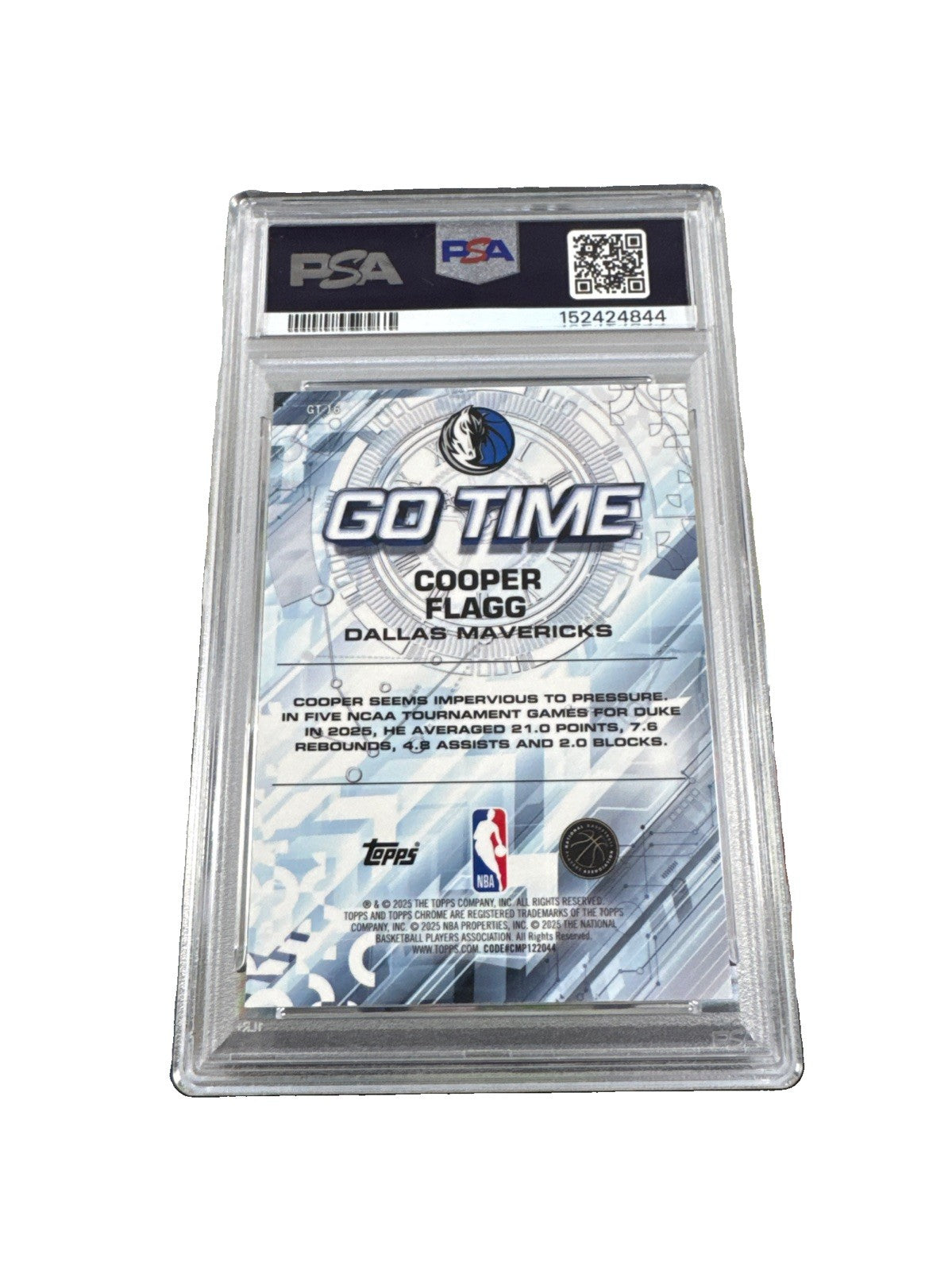 2025-26 Topps Chrome - Go Time Cooper Flagg #GT-16 (RC) PSA 10