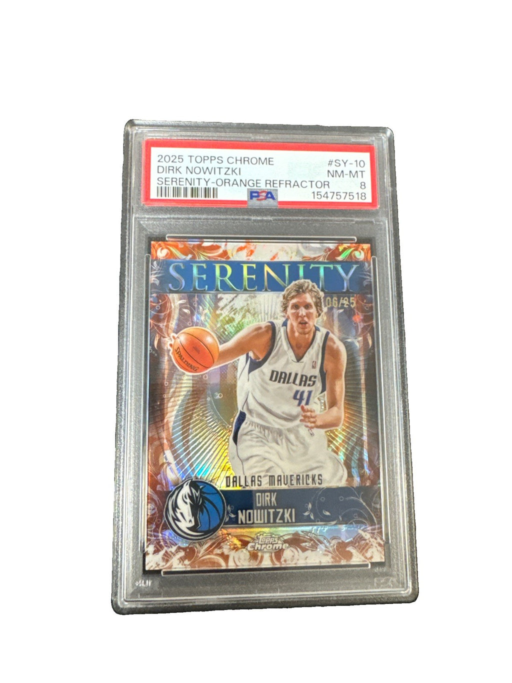 2025-26 Topps Chrome - Serenity Dirk Nowitzki #SY-10 Orange Refractor /25