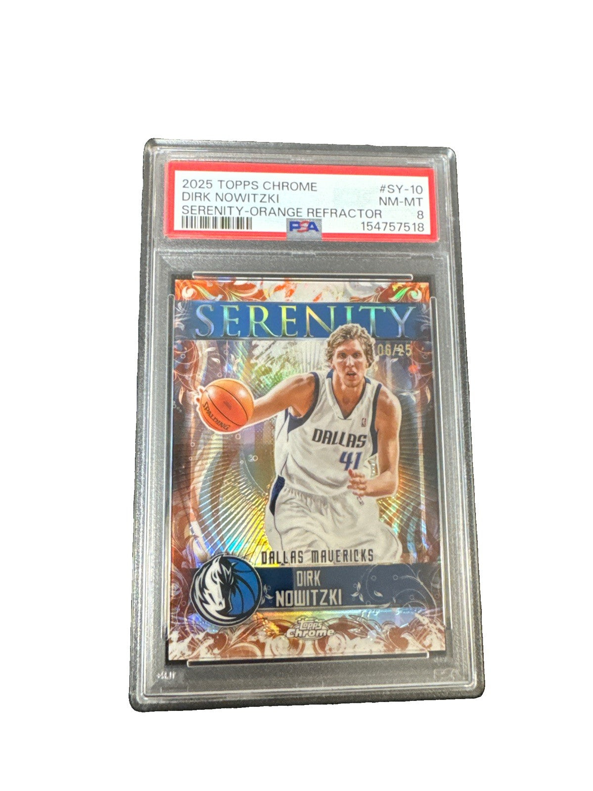 2025-26 Topps Chrome - Serenity Dirk Nowitzki #SY-10 Orange Refractor /25