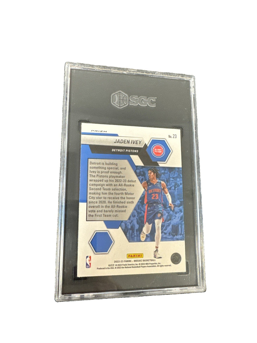 2022-23 Panini Mosaic - Montage Jaden Ivey #23 Mosaic Prizm (RC) SGC 9