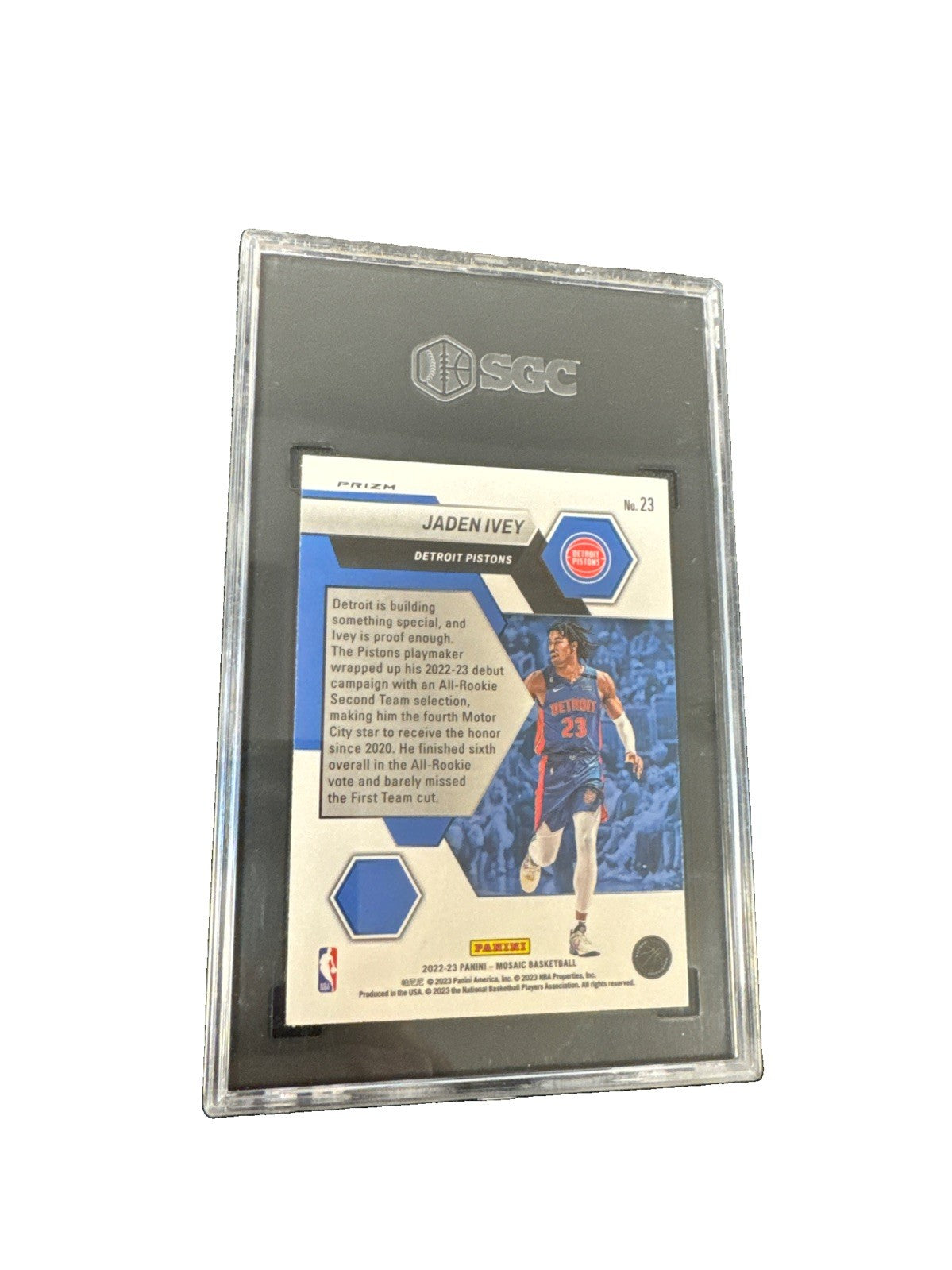 2022-23 Panini Mosaic - Montage Jaden Ivey #23 Mosaic Prizm (RC) SGC 9