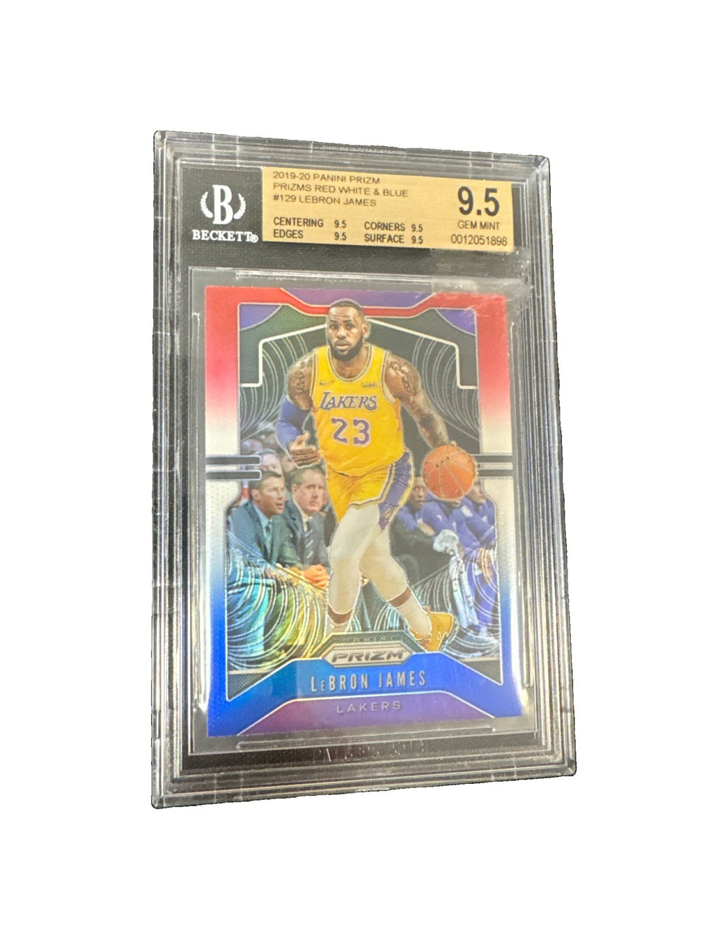 2019-20 Panini Prizm - LeBron James #129 Red White & Blue Prizm