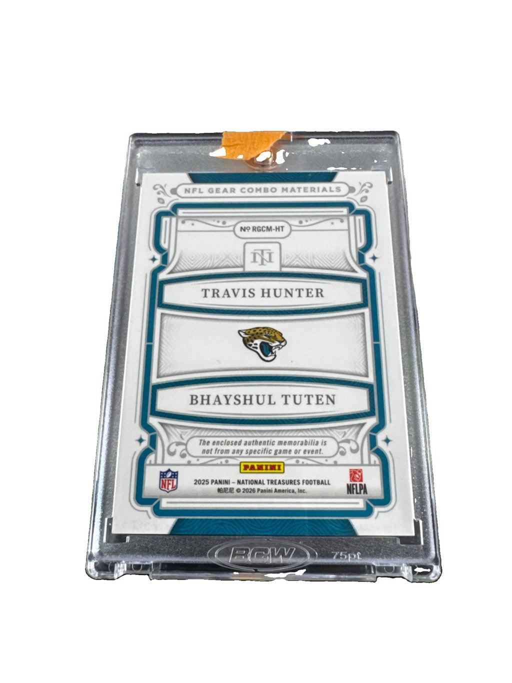 2025 National Treasures Travis Hunter Bhayshul Tuten /49 (RC)