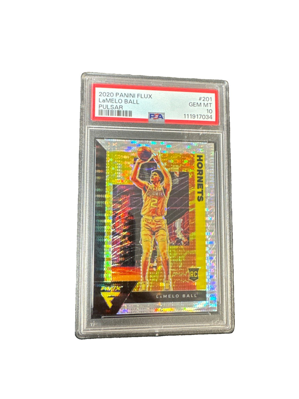 2020-21 Panini Flux - Rookies LaMelo Ball #201 Pulsar Prizm (RC) PSA 10