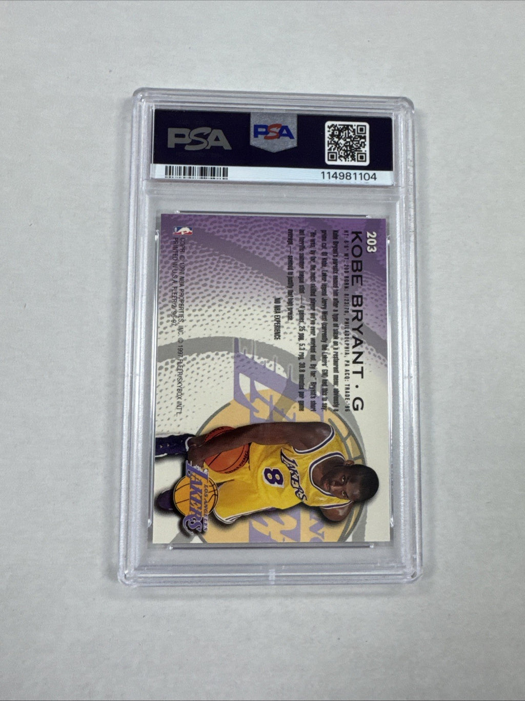 1996-97 Fleer - Kobe Bryant #203 (RC) PSA 6