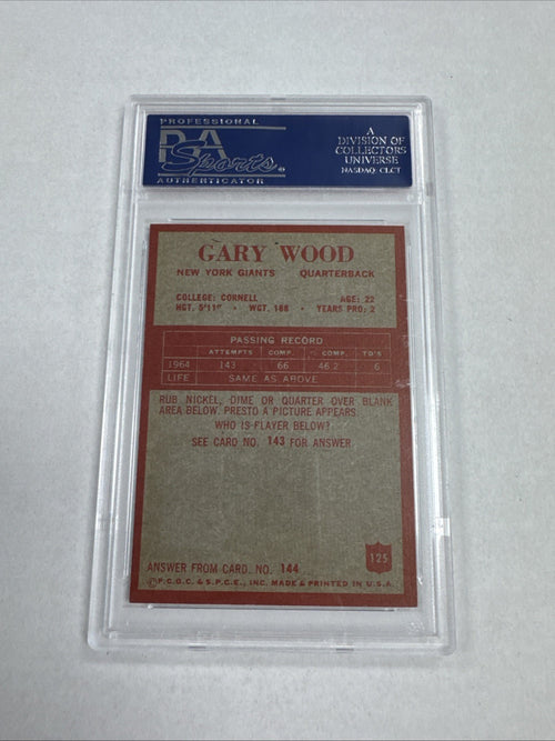 1965 Philadelphia - Gary Wood #125 (RC) PSA 7