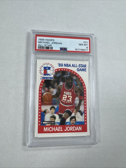 1989-90 NBA Hoops - All-Star Game Michael Jordan #21 PSA 8