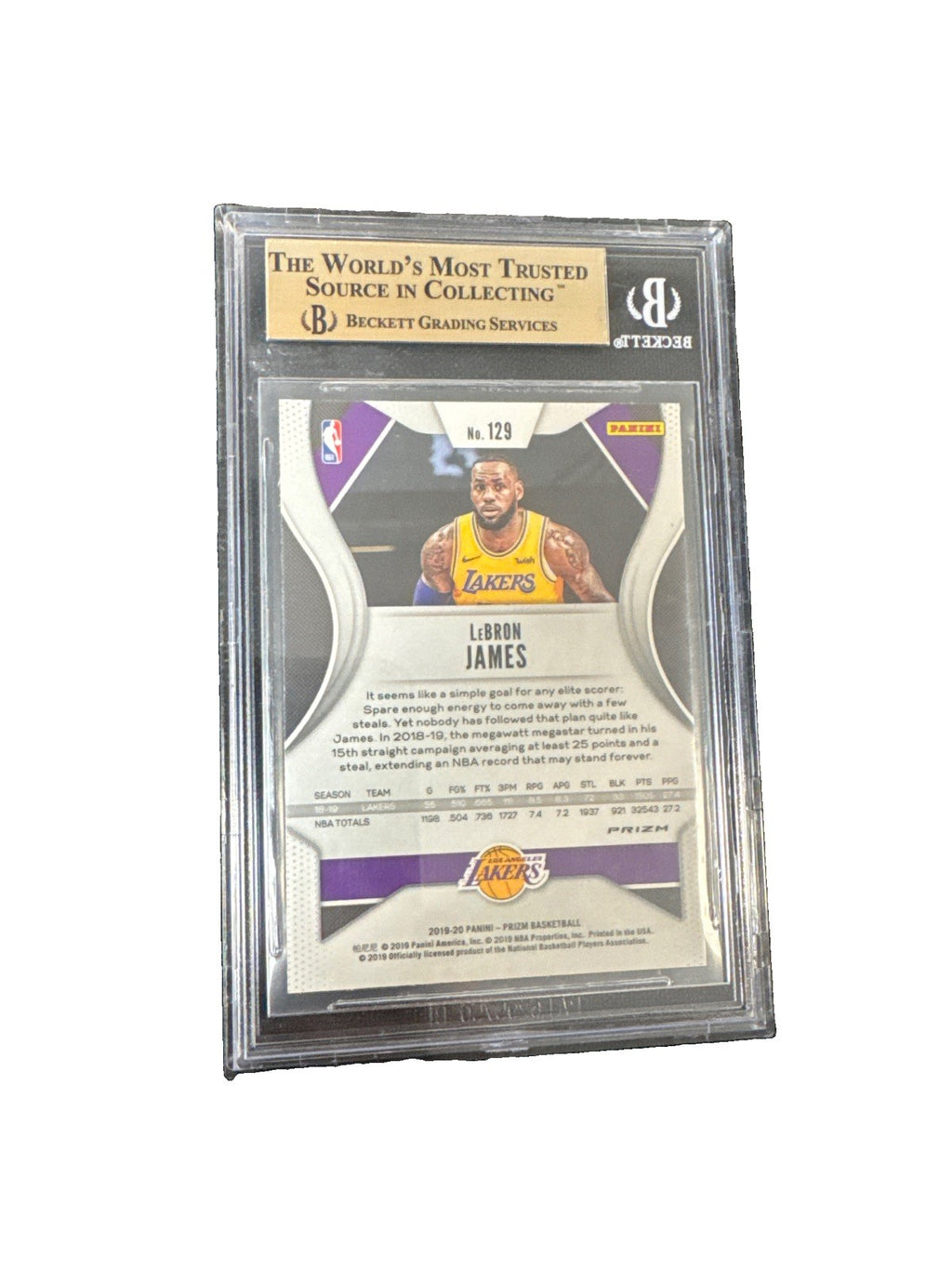 2019-20 Panini Prizm - LeBron James #129 Red White & Blue Prizm