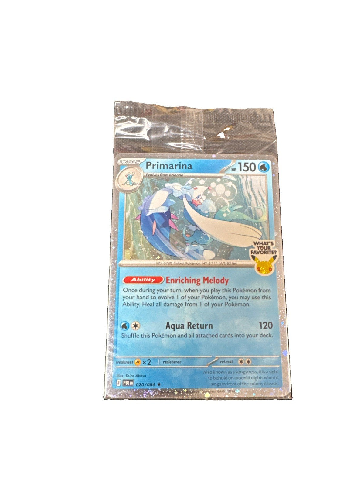 Primarina - (What's Your Favorite Stamp) 020/084 Miscellaneous Cards & Products