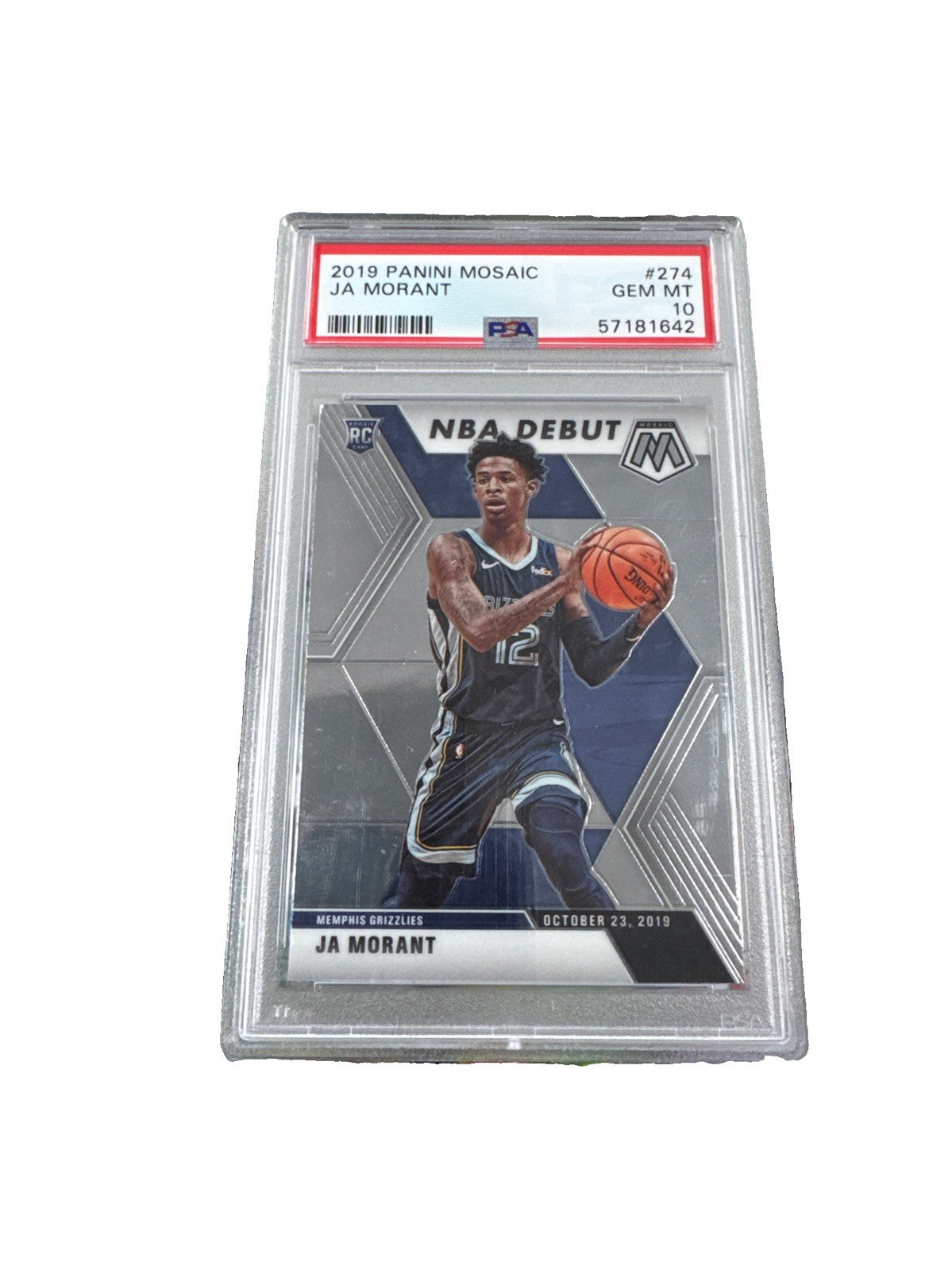2019-20 Panini Mosaic - NBA Debut Ja Morant #274 (RC) PSA 10