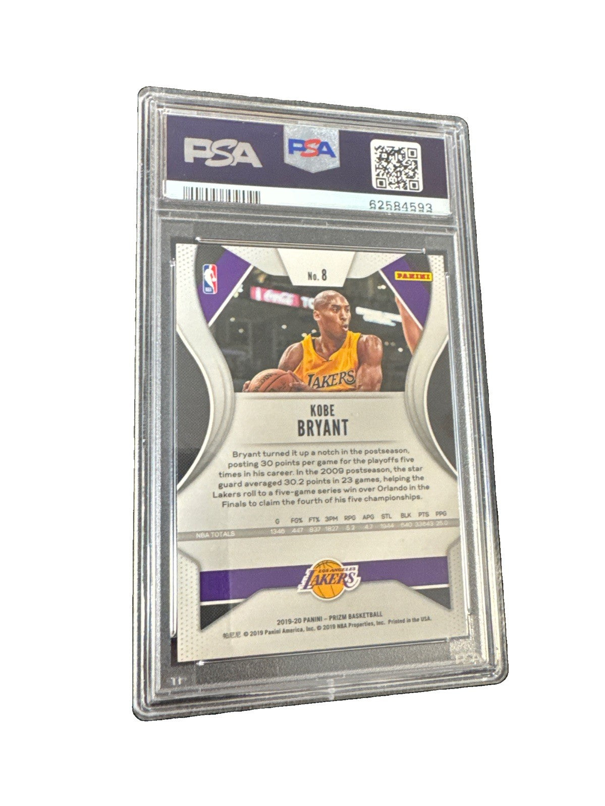 2019-20 Panini Prizm - Kobe Bryant #8 PSA 10