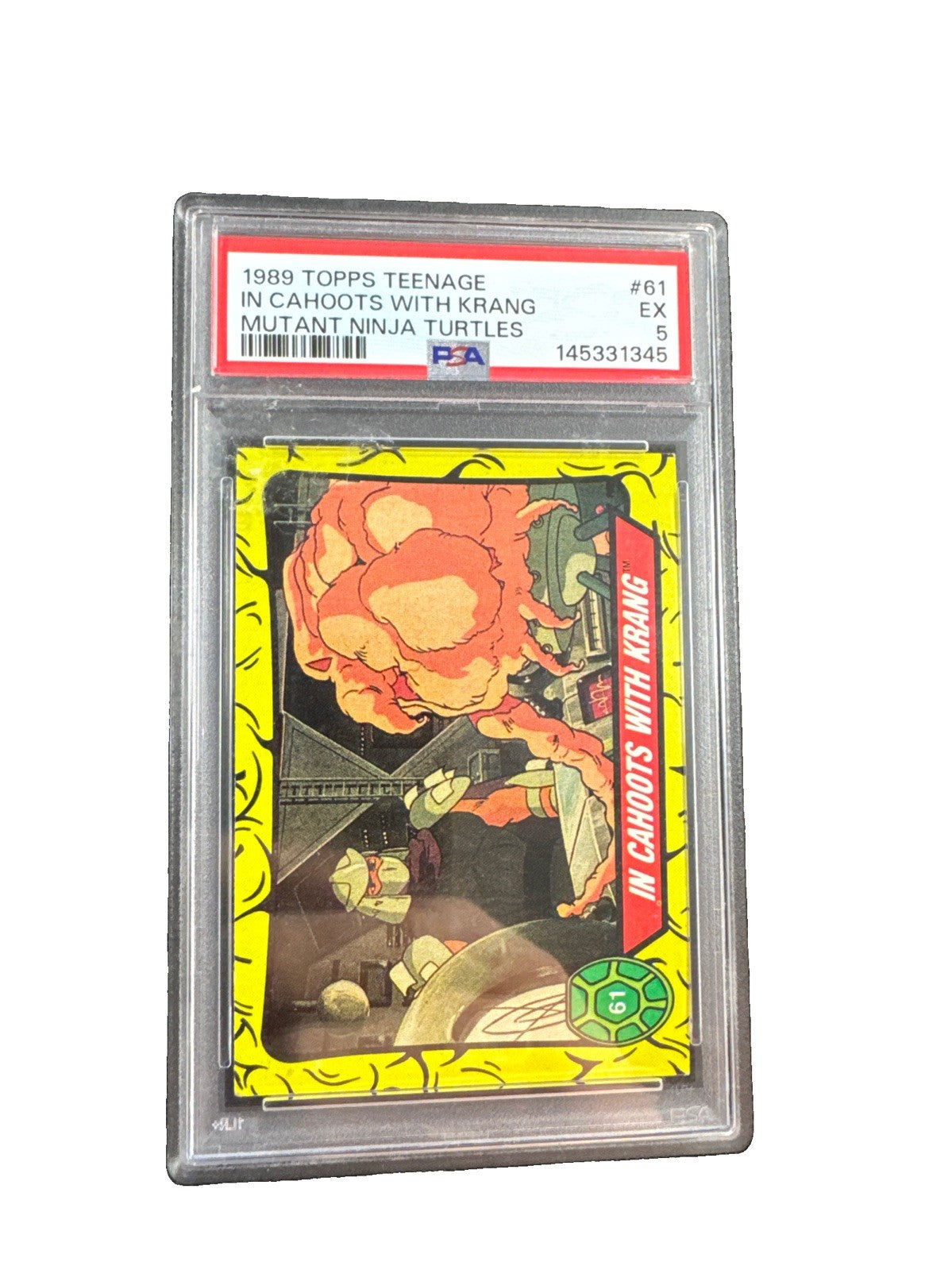 1989 Topps Teenage In Cahoots With Krang Mutant Ninja Turtles PSA 5