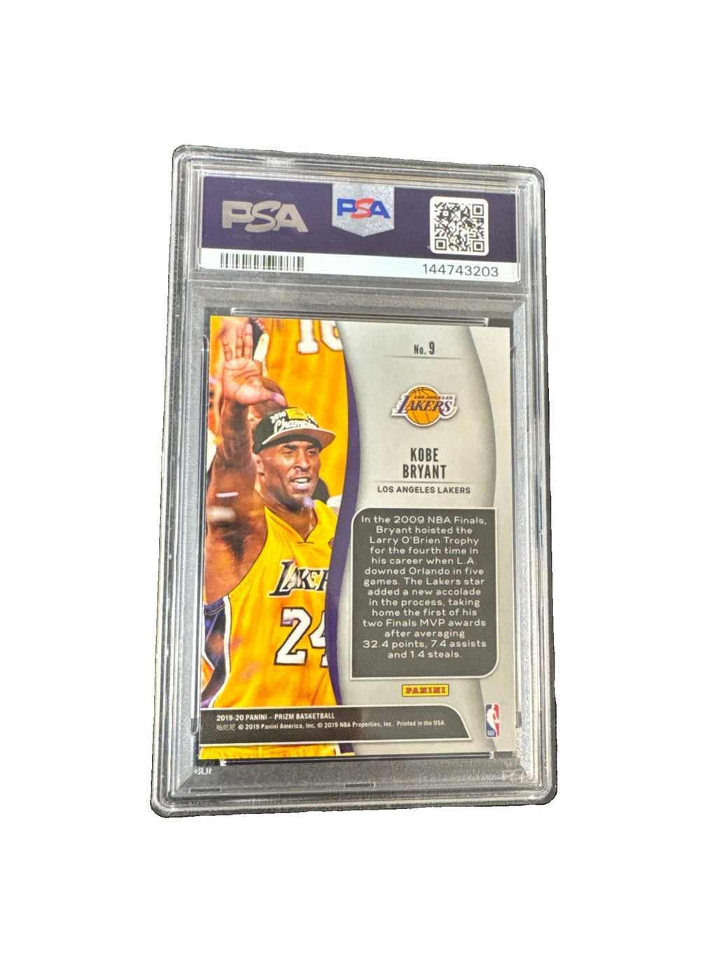 2019-20 Panini Prizm - NBA Finalists Kobe Bryant #9 PSA 10