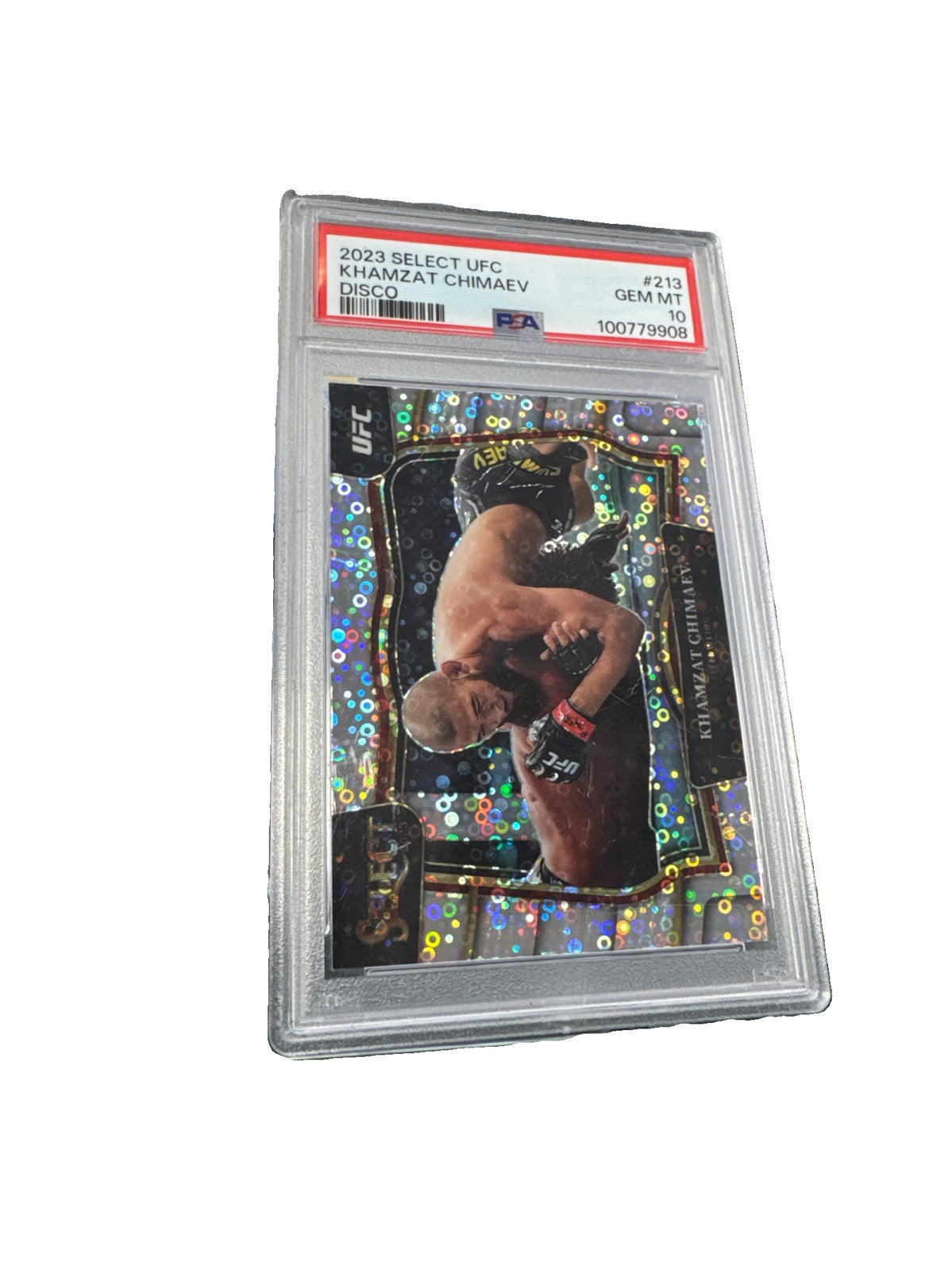 2023 Select UFC Khamzat Chimaev Disco PSA 10