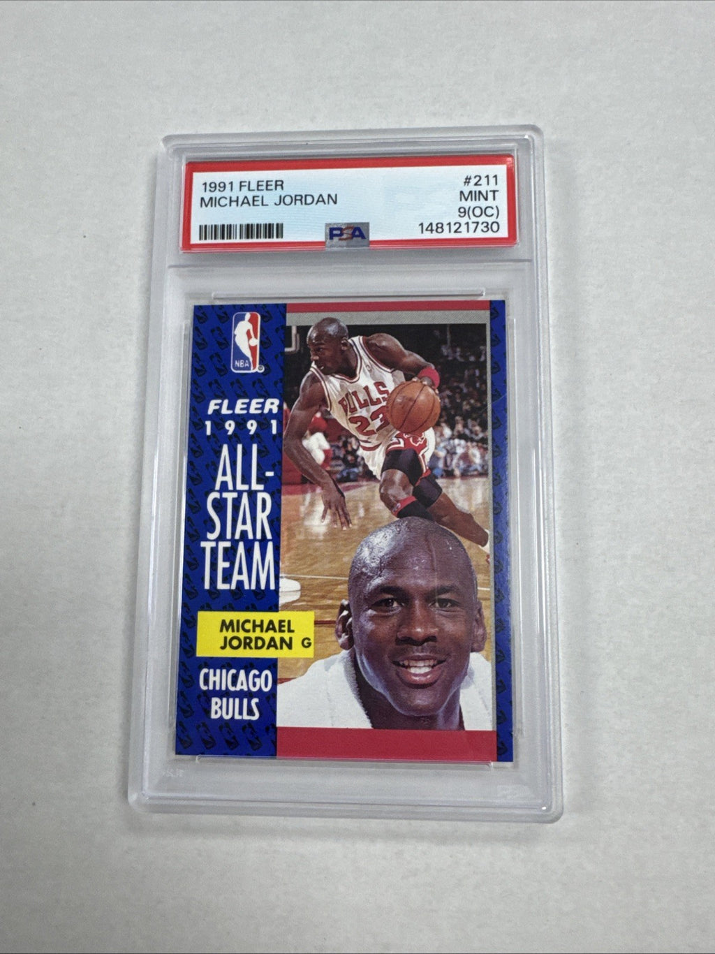 1991-92 Fleer - All-Star Team Michael Jordan #211 PSA 9