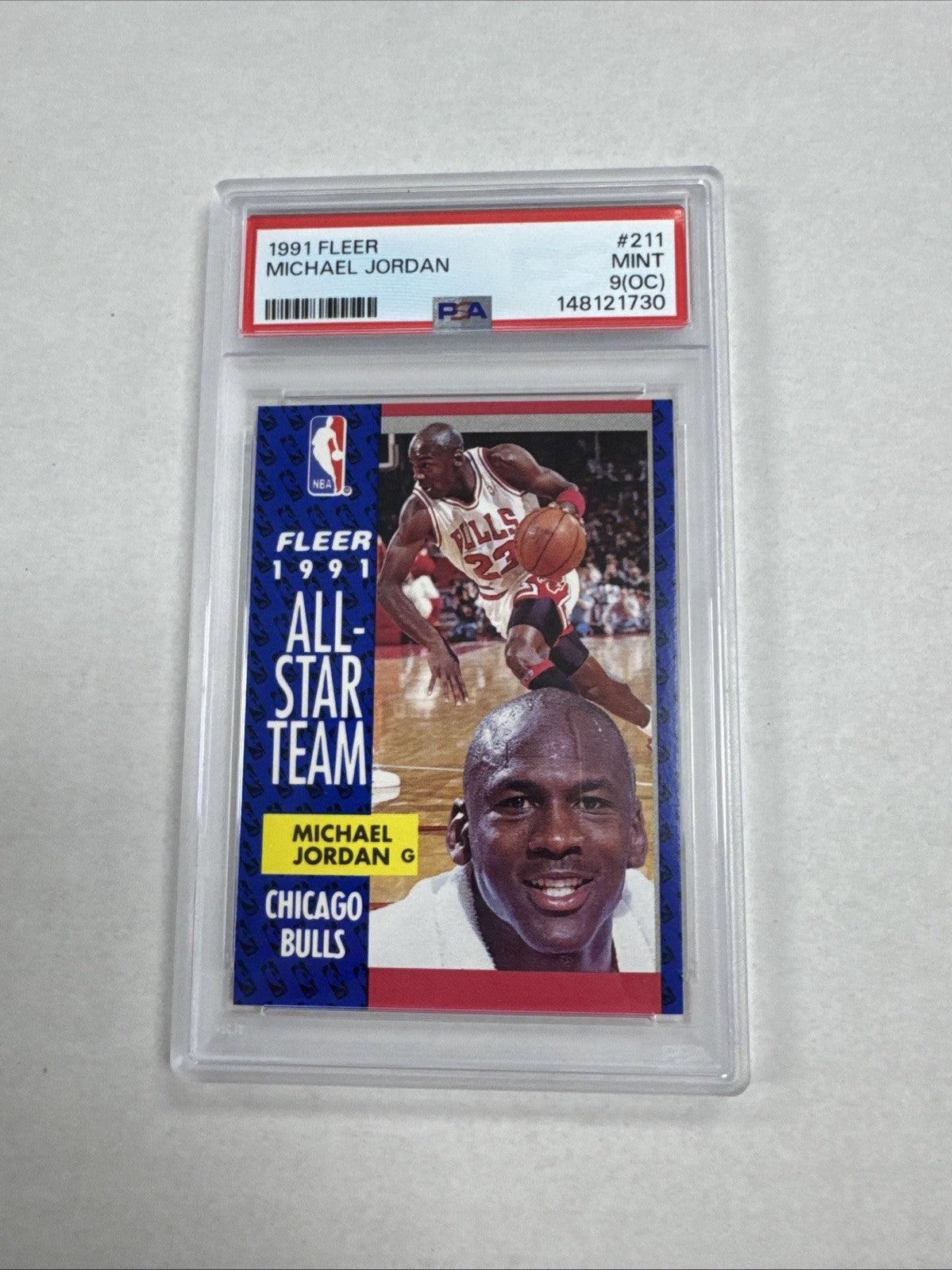 1991-92 Fleer - All-Star Team Michael Jordan #211 PSA 9
