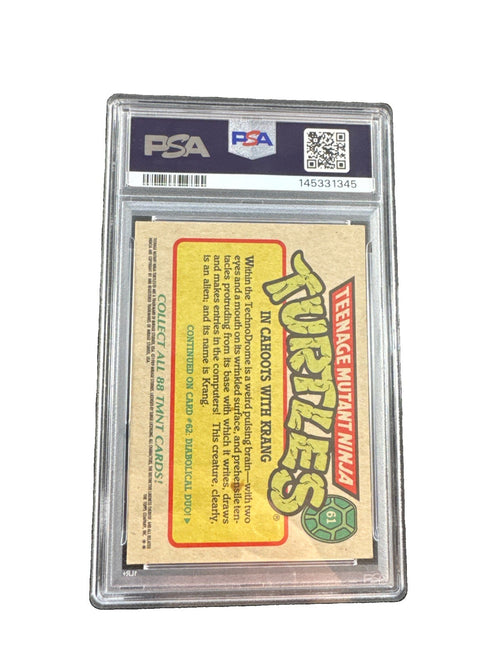 1989 Topps Teenage In Cahoots With Krang Mutant Ninja Turtles PSA 5