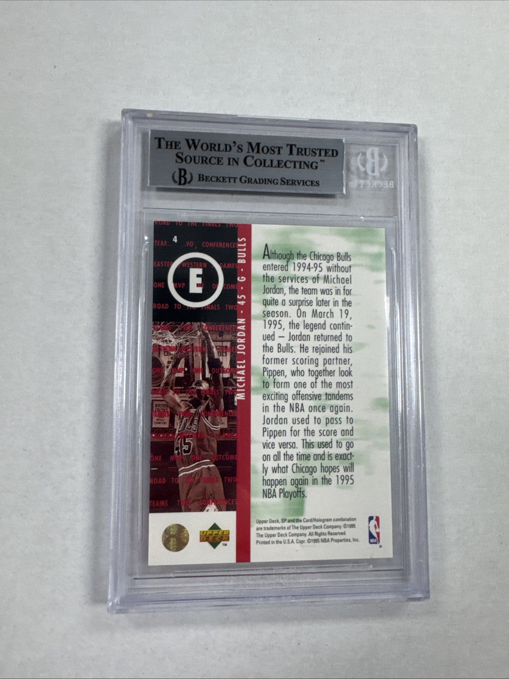 1994-95 SP Championship Series - Road to the Finals Michael Jordan #4 BGS 8.5
