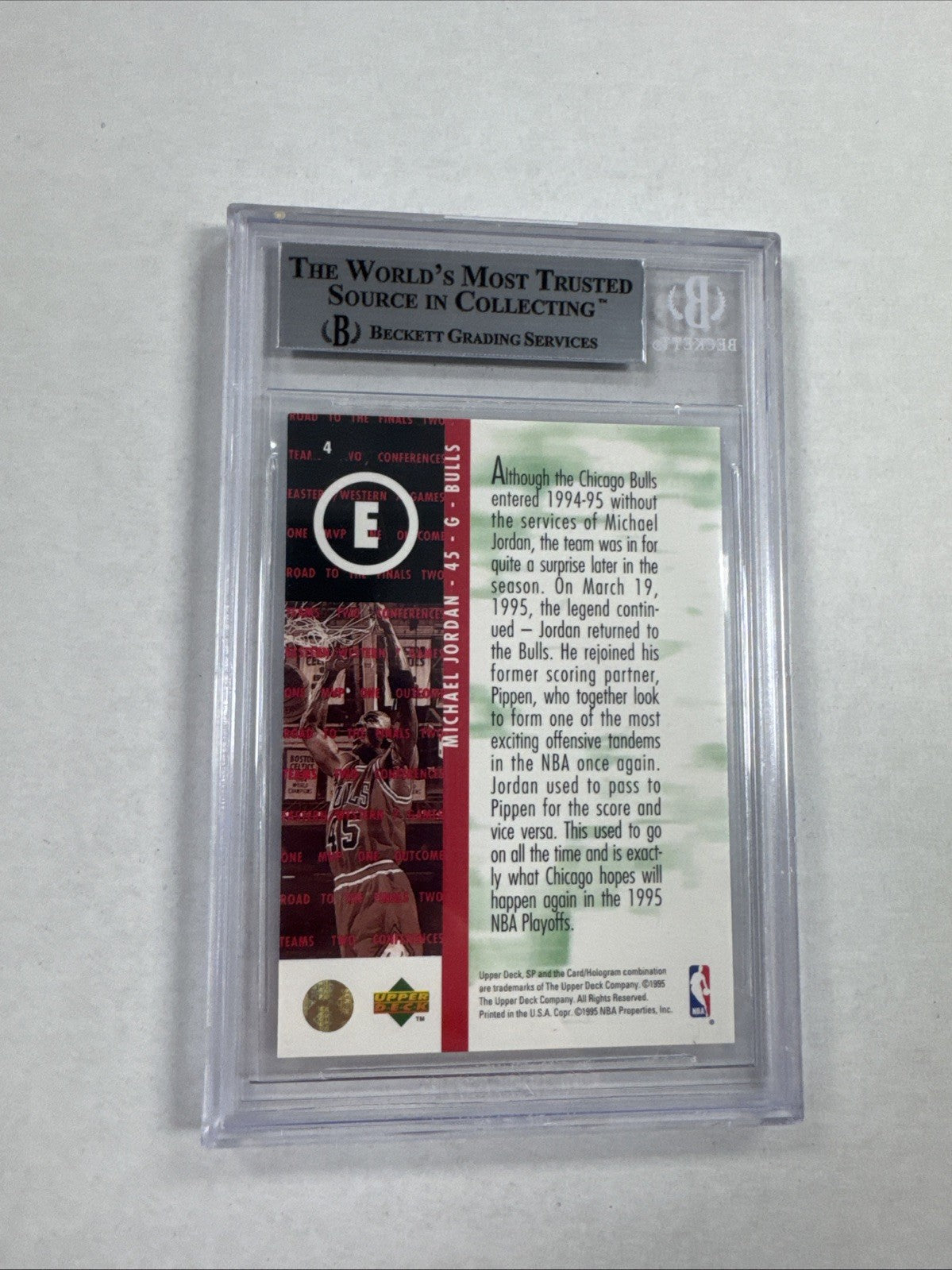 1994-95 SP Championship Series - Road to the Finals Michael Jordan #4 BGS 8.5