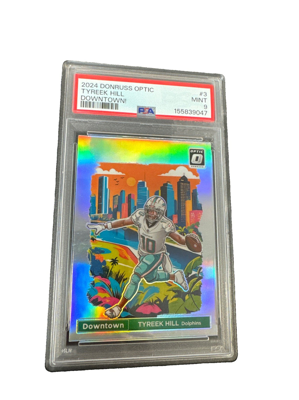 2024 Panini Donruss - Downtown! Tyreek Hill #3 PSA 9