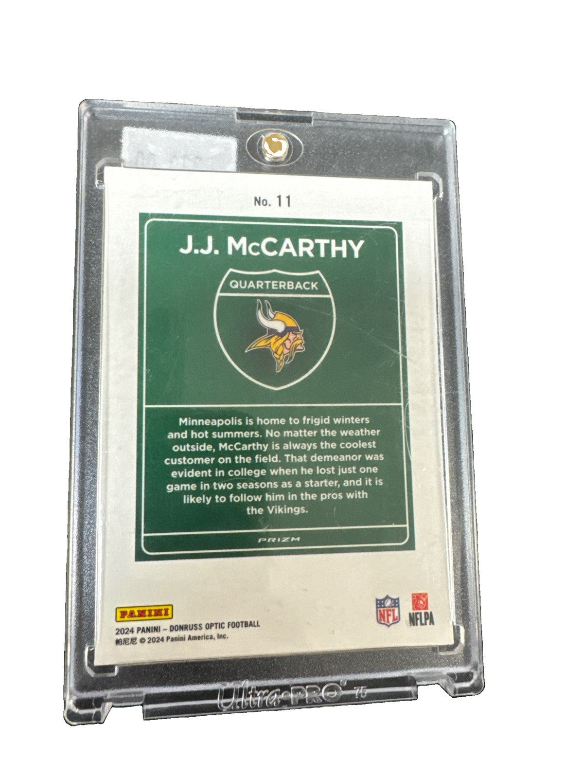 2024 Panini Donruss - Downtown! J.J. McCarthy #11 (RC)