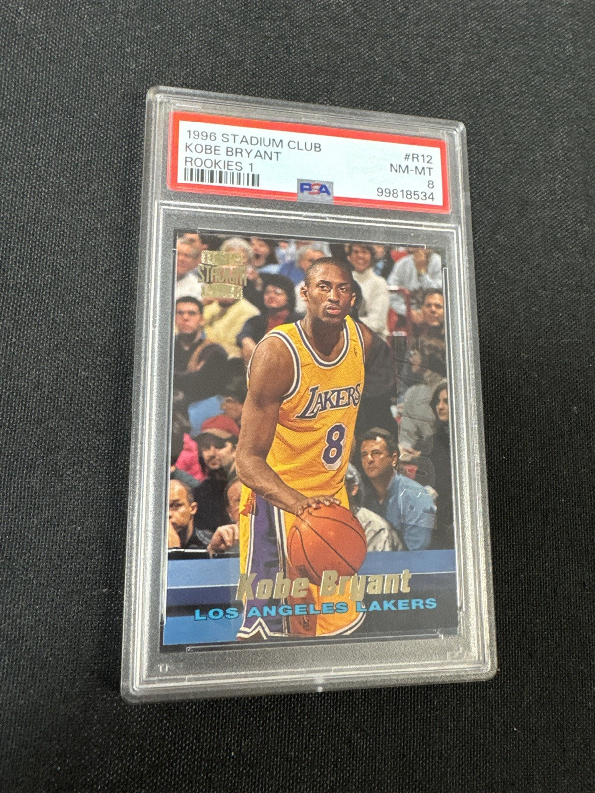 1996-97 Topps Stadium Club - Rookies Series 1 Kobe Bryant #R12 (RC) PSA 8