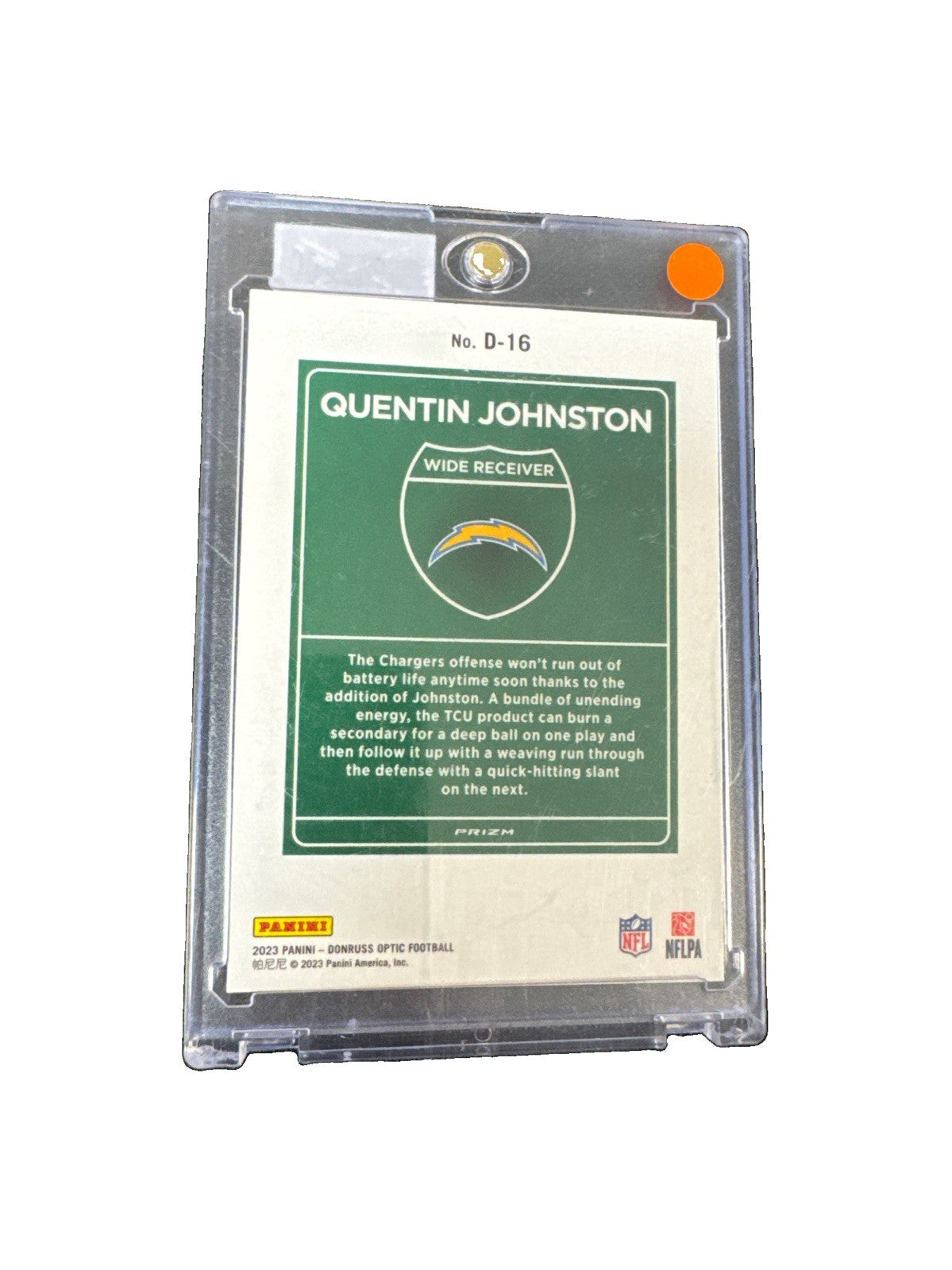 2023 Donruss Optic #D-16 Quentin Johnston Downtown Rookie