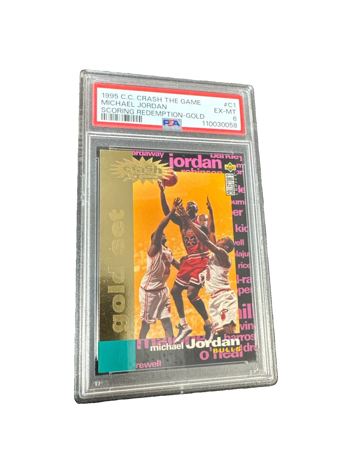1995-96 Upper Deck Collector's Choice - Crash the Game Michael Jordan PSA 6