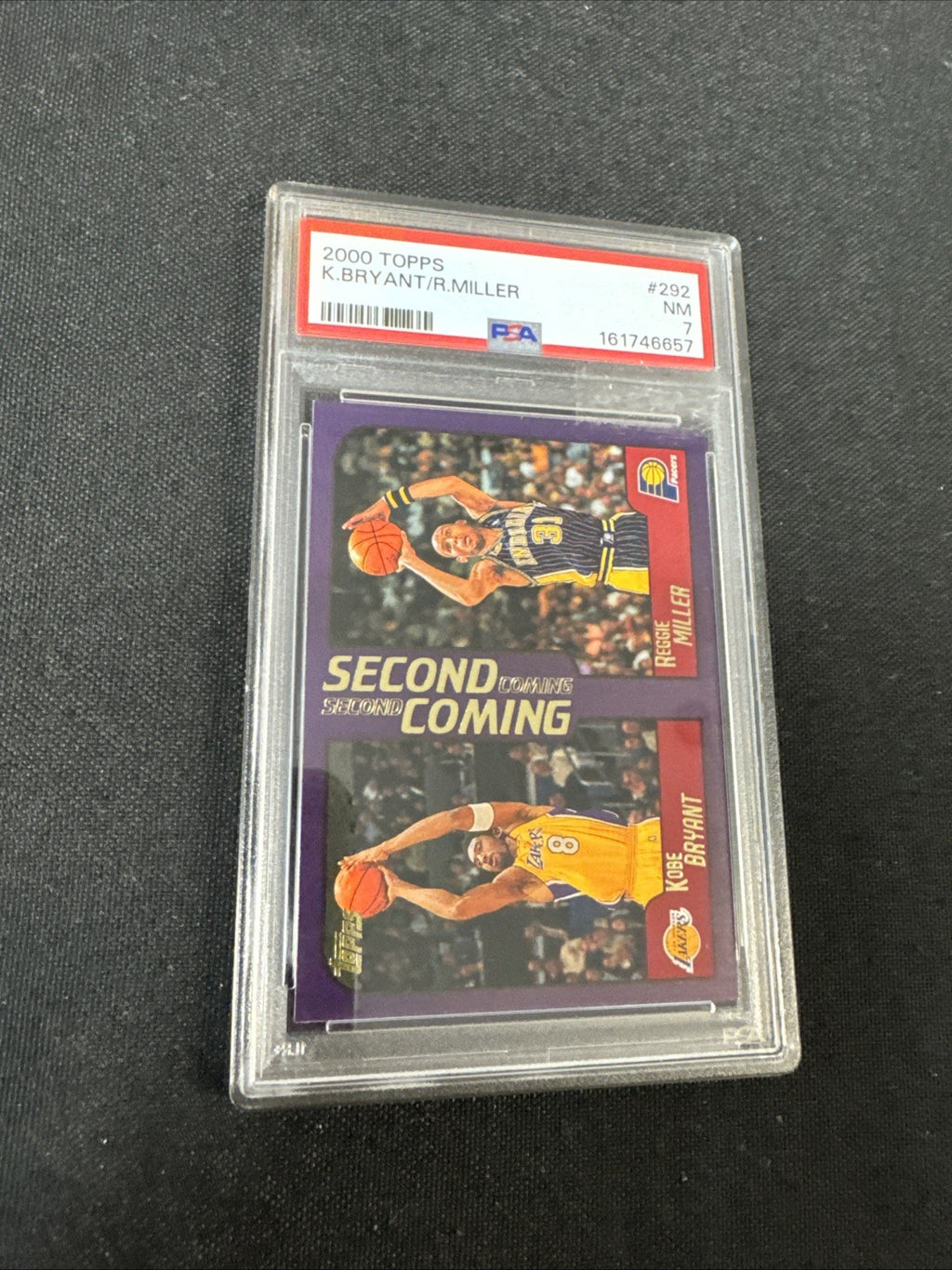 2000-01 Topps - Second Coming Kobe Bryant, Reggie Miller #292 PSA 7