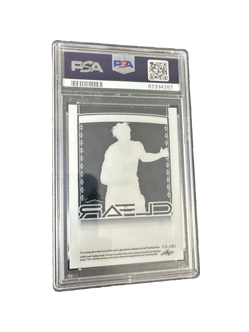 2022 Leaf Trinity Arthur Kaluma Clear Auto-Blue PSA 7