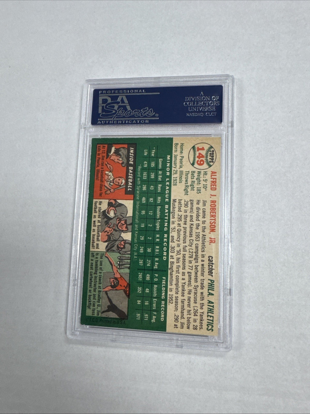1954 Topps - Jim Robertson #149 (RC) PSA 6