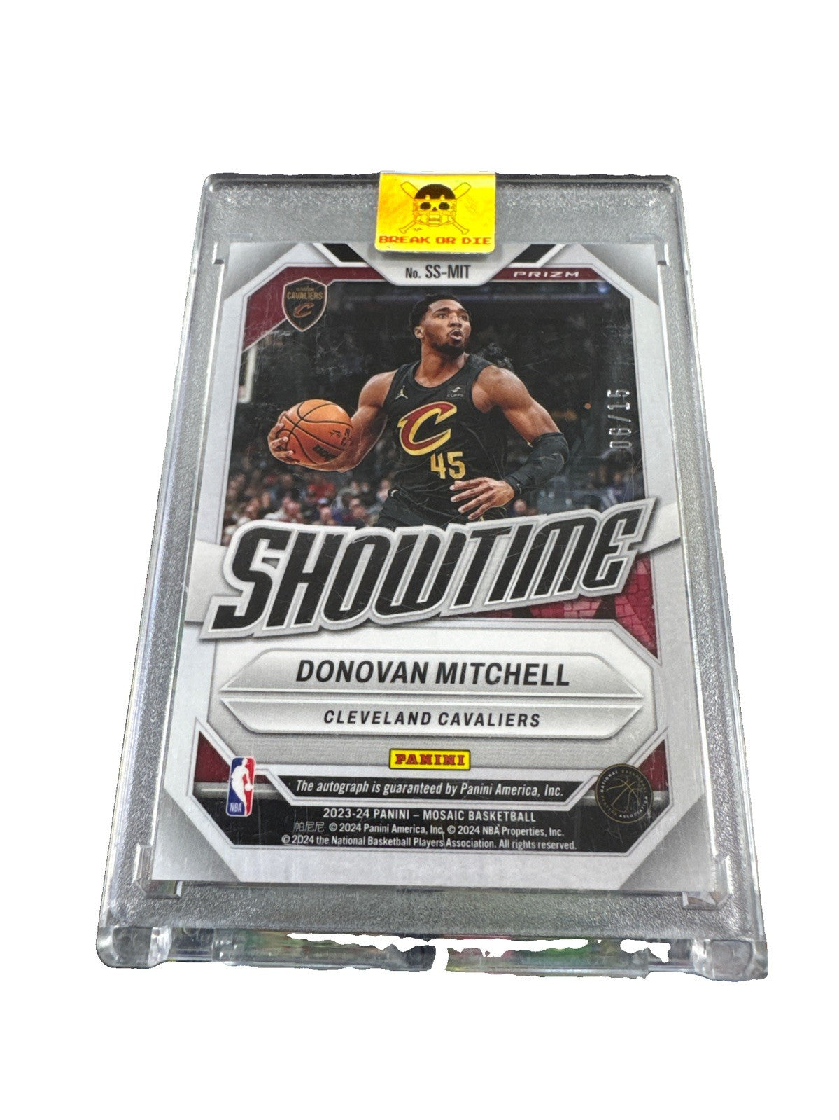 2023-2024 Panini Mosaic Showtime Donovan Mitchell /15 Autograph