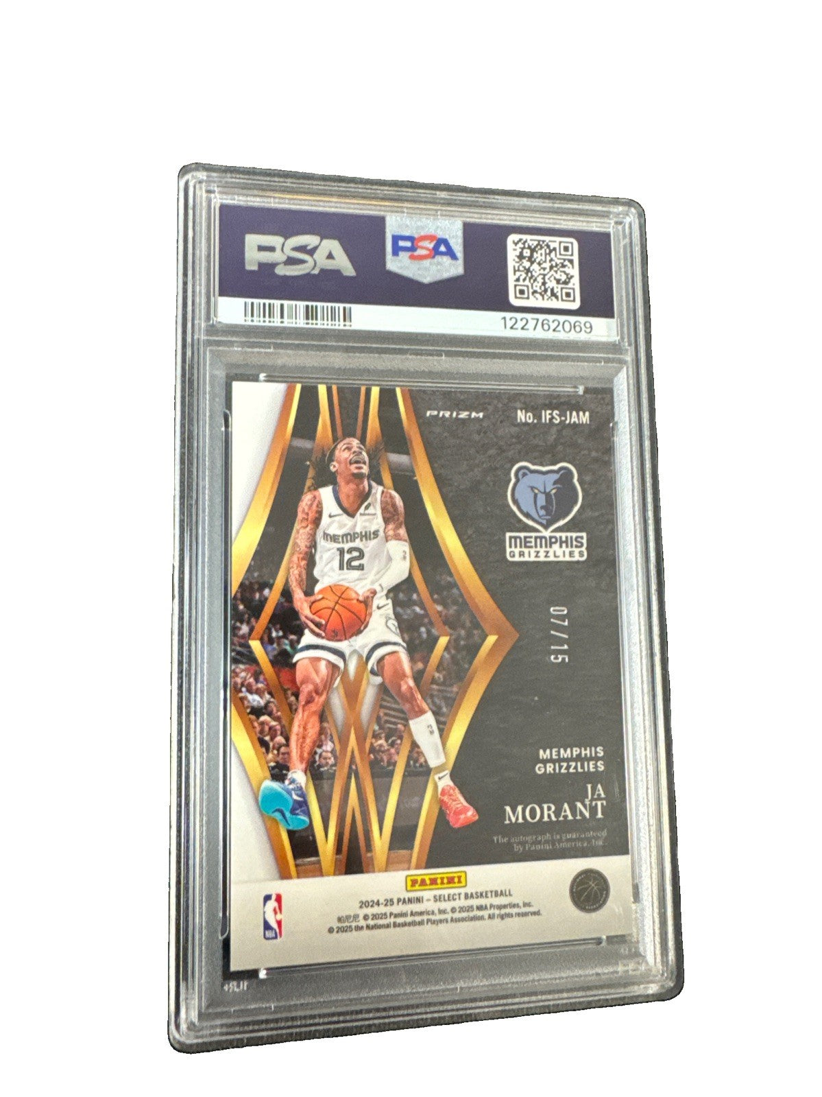2024 Select Ja Morant IF SIG-NEON PRP PULSAR FOTL /15 PSA 10