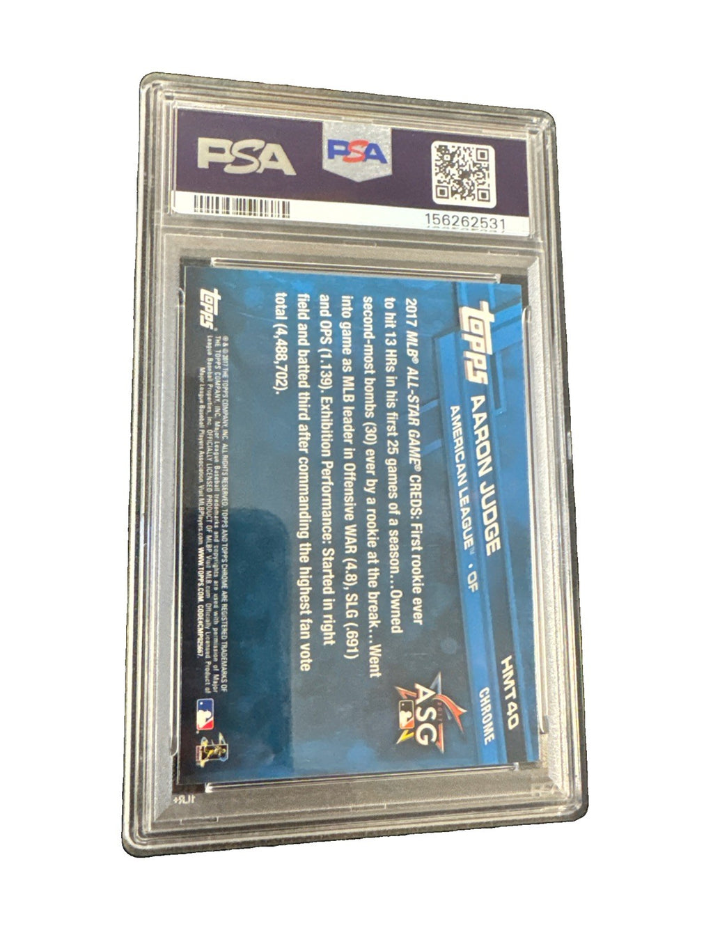2017 Topps Chrome Update - Aaron Judge #HMT40 (RC) PSA 8