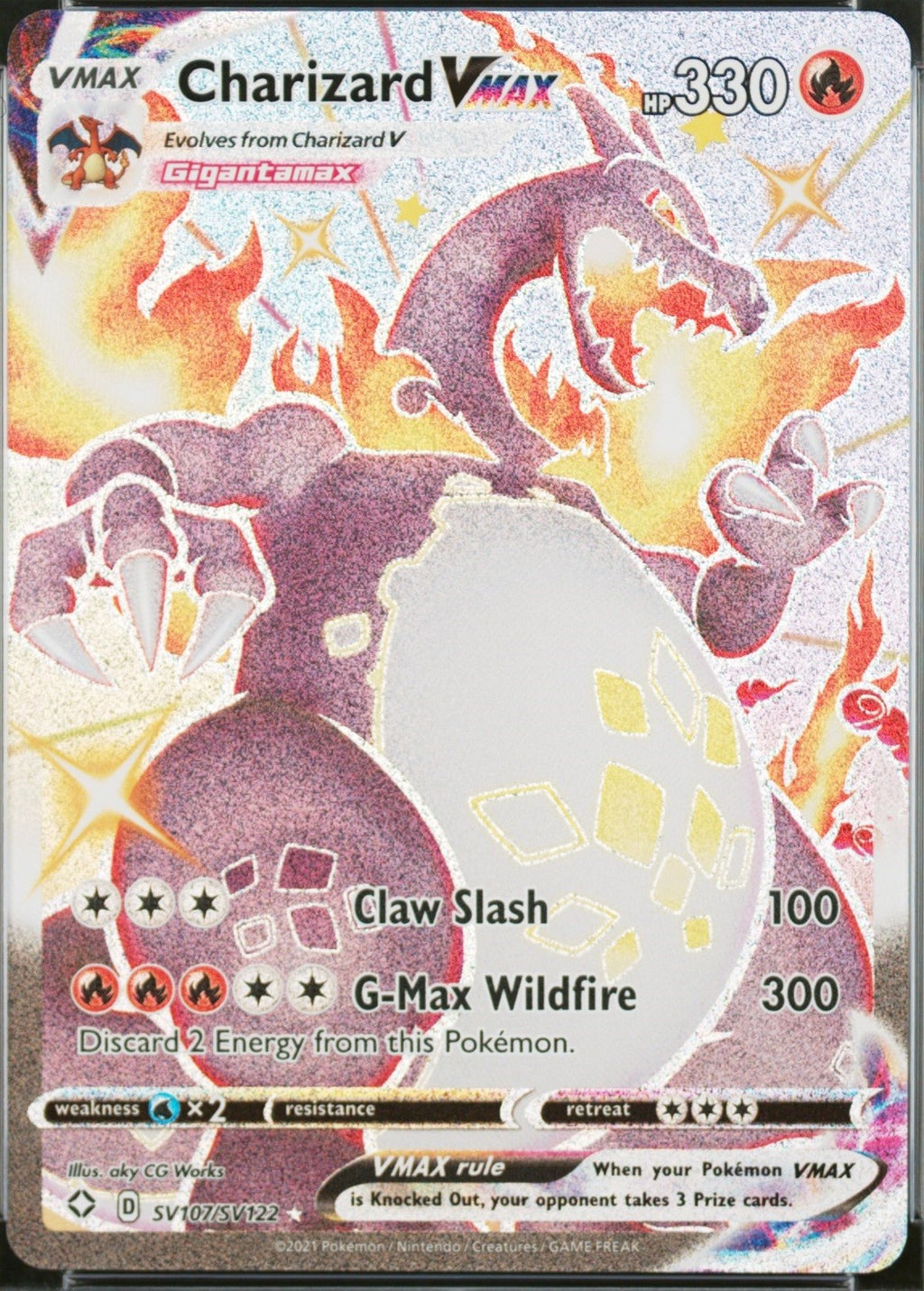 Charizard VMAX SV107/SV122 Shining Fates: Shiny Vault Holo PSA 9