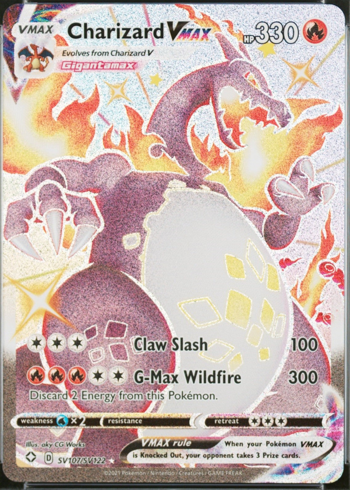 Charizard VMAX SV107/SV122 Shining Fates: Shiny Vault Holo PSA 9
