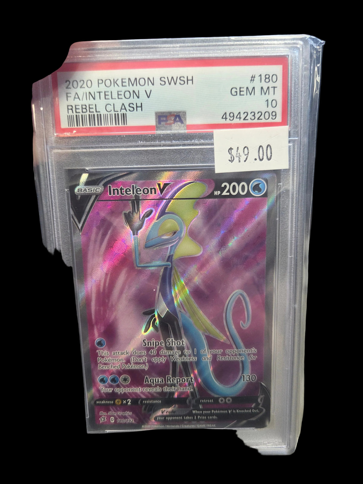2020 POKÉMON SWSH FA/ INTELEON V REBEL CLASH