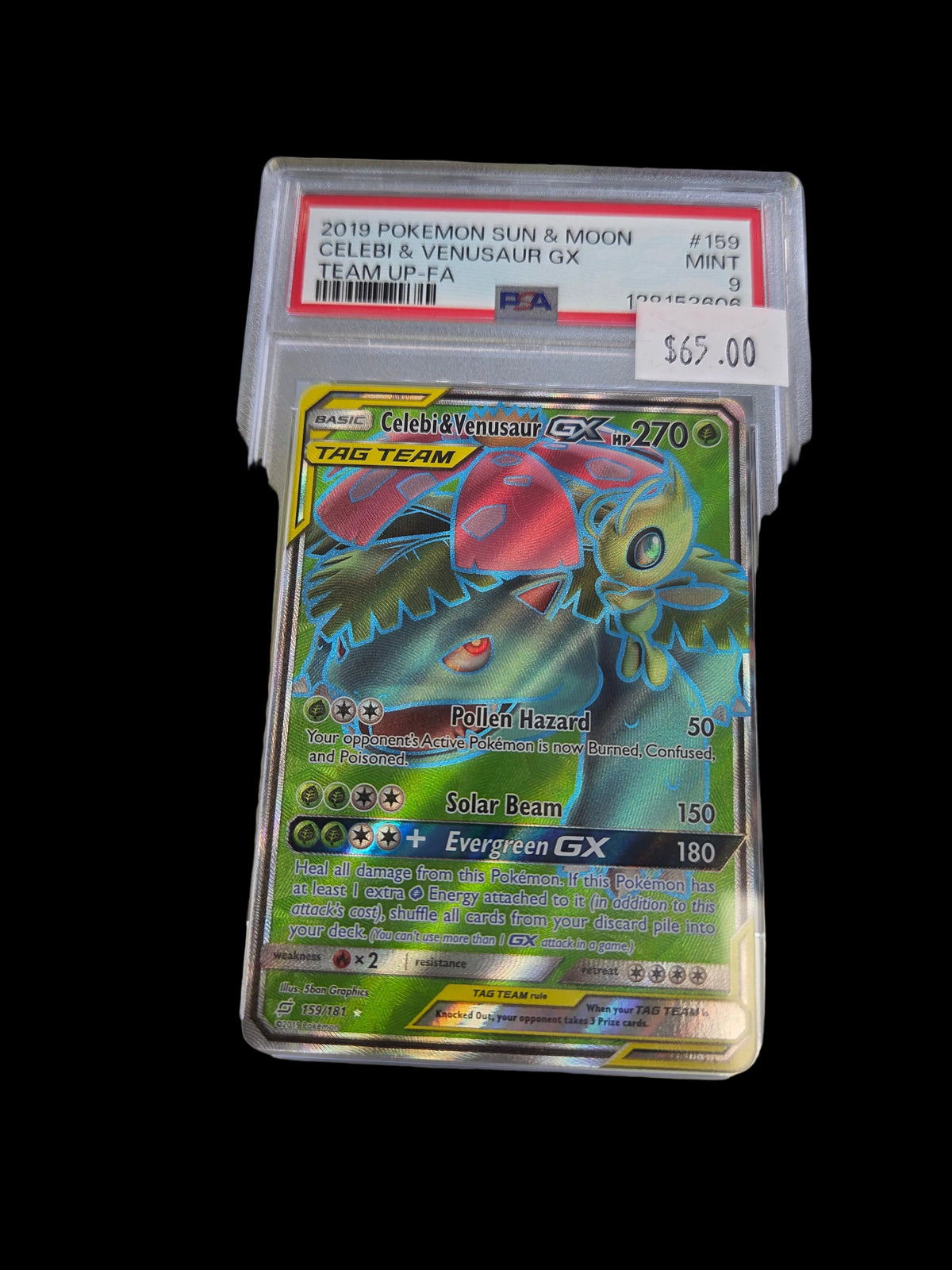 2019 POKÉMON SUN & MOON CELEBI & VENUSAUR GX TEAM UP - FA