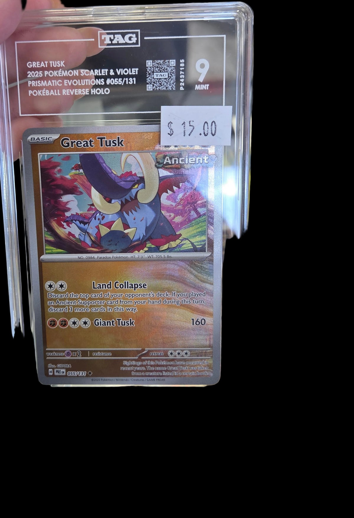 Great tusk 2025 Pokémon Scarlet-Violet Prismatic Evolutions