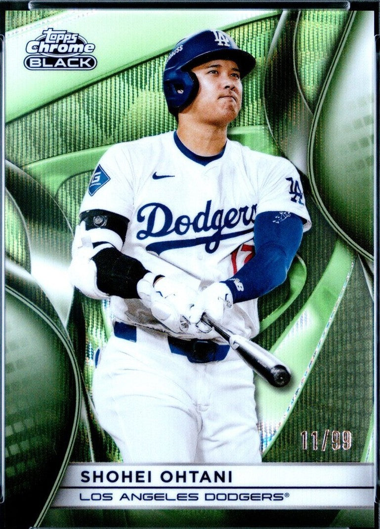 2025 Topps Chrome Black - Shohei Ohtani #50 Green Wave Refractor /99 PSA 9